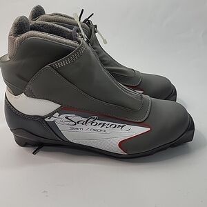 Salomon Siam 5 TR Nordic Cross Country Ski Boots Women’s Size US 9 UK 7.5 - Gray